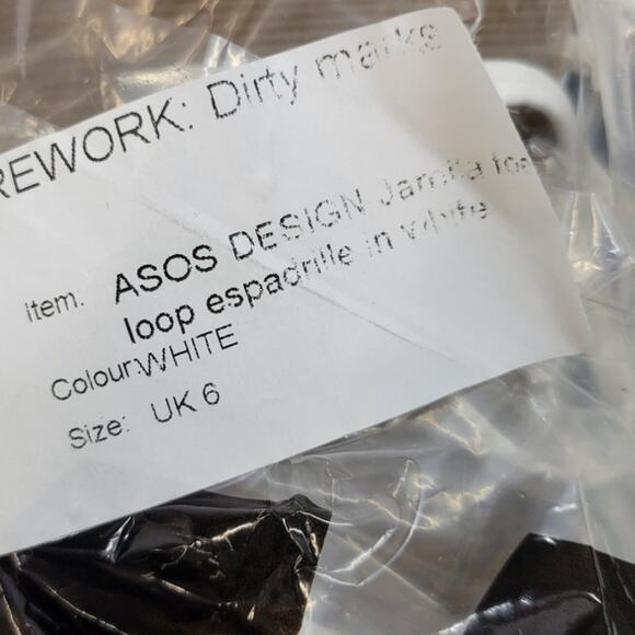 ASOS DESIGN Jamila Toe Loop Espadrille in White Size8 - Picture 7 of 9